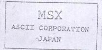 MSX ASCII-COROPRATION-JAPAN