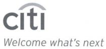 CITI WELCOME WHATS NEXT