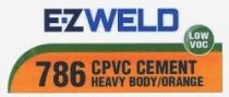 E - Z WELD LOW VOC - 786 CPVC CEMENT HEAVY BODY / ORANGE