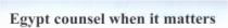 EGYPT COUNSEL WHEN IN MATTERS