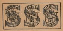 SSS بداخل كل حرف كلمه SINGER SEWING MACHINES