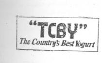 TCBY- THE COUNTRYS BEST YOGURT