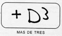 + D3 MAS DE TRES