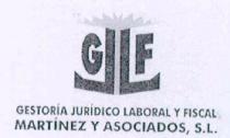 GJLF GESTORIA JURIDICO LABORAL Y FISCAL MARTINEZ Y ASOCIADOS, S.L.