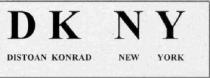 DK NY DISTOAN KONRAD NEW YORK