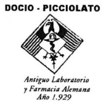 DOCIO - PICCIOLATO ANTIGUO LABORATORIO Y FARMACIA ALEMANA AÑO 1.929