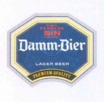 PURA CERVEZA SIN ALCOHOL DAMM-BIER LAGER BEER PREMIUM QUALITY