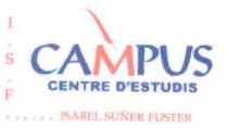I.S.F. CAMPUS CENTRE D'ESTUDIS ......ISABEL SUÑER FUSTER