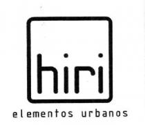 HIRI ELEMENTOS URBANOS