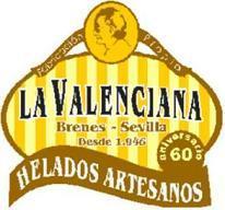 FABRICACION PROPIA LA VALENCIANA BRENES-SEVILLA DESDE 1946 60 ANIVERSARIO HELADOS ARTESANOS