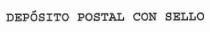 DEPOSITO POSTAL CON SELLO