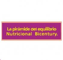 LA PIRAMIDE DEL EQUILIBRIO NUTRICIONAL BICENTURY