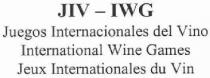 JIV-IWG JUEGOS INTERNACIONALES DEL VINO INTERNATIONAL WINE GAMES JEUX INTERNATIONALES DU VIN