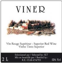VINER VIN ROUGE SUPERIEUR - SUPERIOR RED WINE - VINHO TINTO SUPERIOR