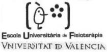 ESCOLA UNIVERSITARIA DE FISIOTERAPIA VNIVERSITAT DE VALENCIA