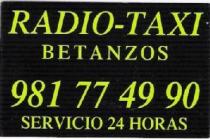 RADIO-TAXI BETANZOS 981774990 SERVICIO 24 HORAS