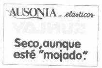 AUSONIA CON ELASTICOS SECO, AUNQUE ESTE MOJADO