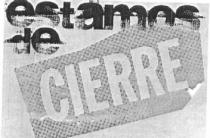 ESTAMOS DE CIERRE