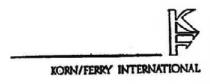 KF KORN/FERRY INTERNATIONAL