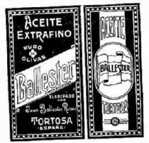 ACEITE EXTRAFINO PURO DE OLIVAS BALLESTER ELABORADO POR JUAN BALLESTER ROSES TORTOSA (ESPAÑA)