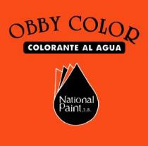 OBBY COLOR NATIONAL PAINT, S.A. COLORANTE AL AGUA