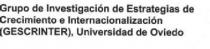 GRUPO DE INVESTIGACION DE ESTRATEGIAS DE CRECIMIENTO E INTERNACIONALIZACION (GESCRINTER), UNIVERSIDAD DE OVIEDO
