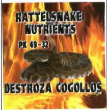 RATTELSNAKE NUTRIENTS PK 49-32 DESTROZA COGOLLOS