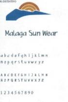 MALAGA SUN WEAR ABCDEFGHIJKLMN ÑOPQRSTUVWXYZ. 1234567890