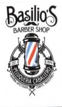 BASILIO'S BARBER SHOP PELUQUERIA CABALLERO BARBA AFEITADO Y CORTE MODERNO EST. 1974