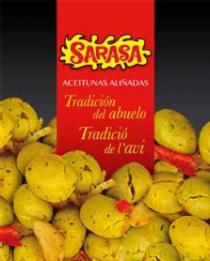 SARASA ACEITUNAS ALIÑADAS TRADICION DEL ABUELO TRADICIO DE L'AVI