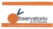 OBSERVATORIO DE LOS PACIENTES ESTIMACION ESPECIALIZADA EN ADHERENCIA Y PACIENTE CRONICO