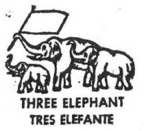 THREE ELEPHANT TRES ELEFANTE