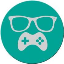 Los elementos denominativos son la unión de las dos imágenes (las gafas y el mando de consola), creando una 