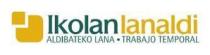 IKOLAN LANALDI ALDIBATEKO LANA TRABAJO TEMPORAL