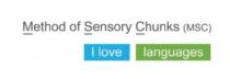 Method of Sensory Chunks (MSC) I love languages
