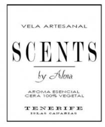 VELA ARTESANAL SCENTS BY ALENA AROMA ESENCIAL CERA 100% VEGETAL TENERIFE ISLAS CANARIAS