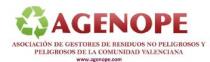 AGENOPE ASOCIACIÓN DE GESTORES DE RESIDUOS NO PELIGROSOS Y PELIGROSOS DE LA COMUNIDAD VALENCIANA www.agenope.com
