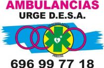 AMBULANCIAS URGE D.E.S.A. 696 99 77 18 DESFIBRILACION PRECOZ