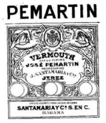 PEMARTIN VERMOUTH ESTILO TORINO JOSE PEMARTIN PROPIETARIOS J. SANTAMARIA Y CIA. JEREZ