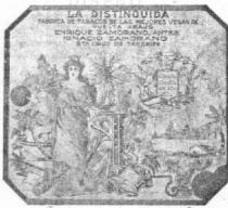 LA DISTINGUIDA FABRICA DE TABACOS ELABORADOS CON RAMAS SELECTAS ENRIQ UE ZAMORANO ANTES IGNACIO ZAMORANO STA CRUZ DE TENERIFE
