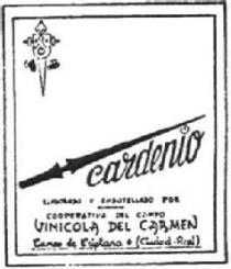 CARDENIO ELABORADO Y EMBOTELLADO POR COOPERATIVA DEL CAMPO VINICOLA DEL CARMEN CAMPO DE CRIPTANA (CIUDAD-REAL)
