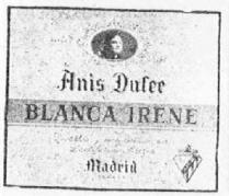 ANIS DULCE BLANCA IRENE MADRID