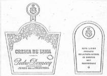 CREMA DE LIMA PEDRO DOMECQ CASA FUNDADA EN 1730 JEREZ DE LA FRONTERA ESTE LICOR PRODUCTO DE LA FRUTA NATURAL ES DIGESTIVO MUY RECOMENDABLE.