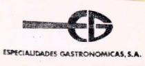 ESPECIALIDADES GASTRONOMICAS S.A.