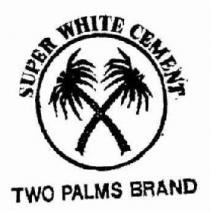 SUPER WHITE CEMENT TWO PALMS BRAND