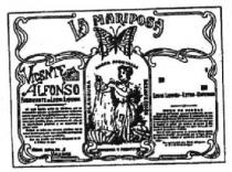 LA MARIPOSA VICENTE ALFONSO FABRICANTE DE LEGIA LIQUIDA ANTIGUA ACREDITADA Y LEGITIMA LEGIA LIQUIDA-EXTRA-SUPERIOR