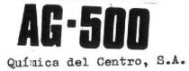 AG-500 QUIMICA DEL CENTRO, S.A.