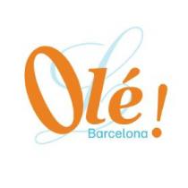 Es un logotipo con el nombre Olé Barcelona