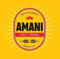 NON ALCOHOLIC AMANI MALT DRINK SINCE 1951