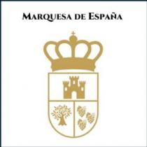 Nombre de la marca, escudo, corona, diburro castillo, arbol, uvas.